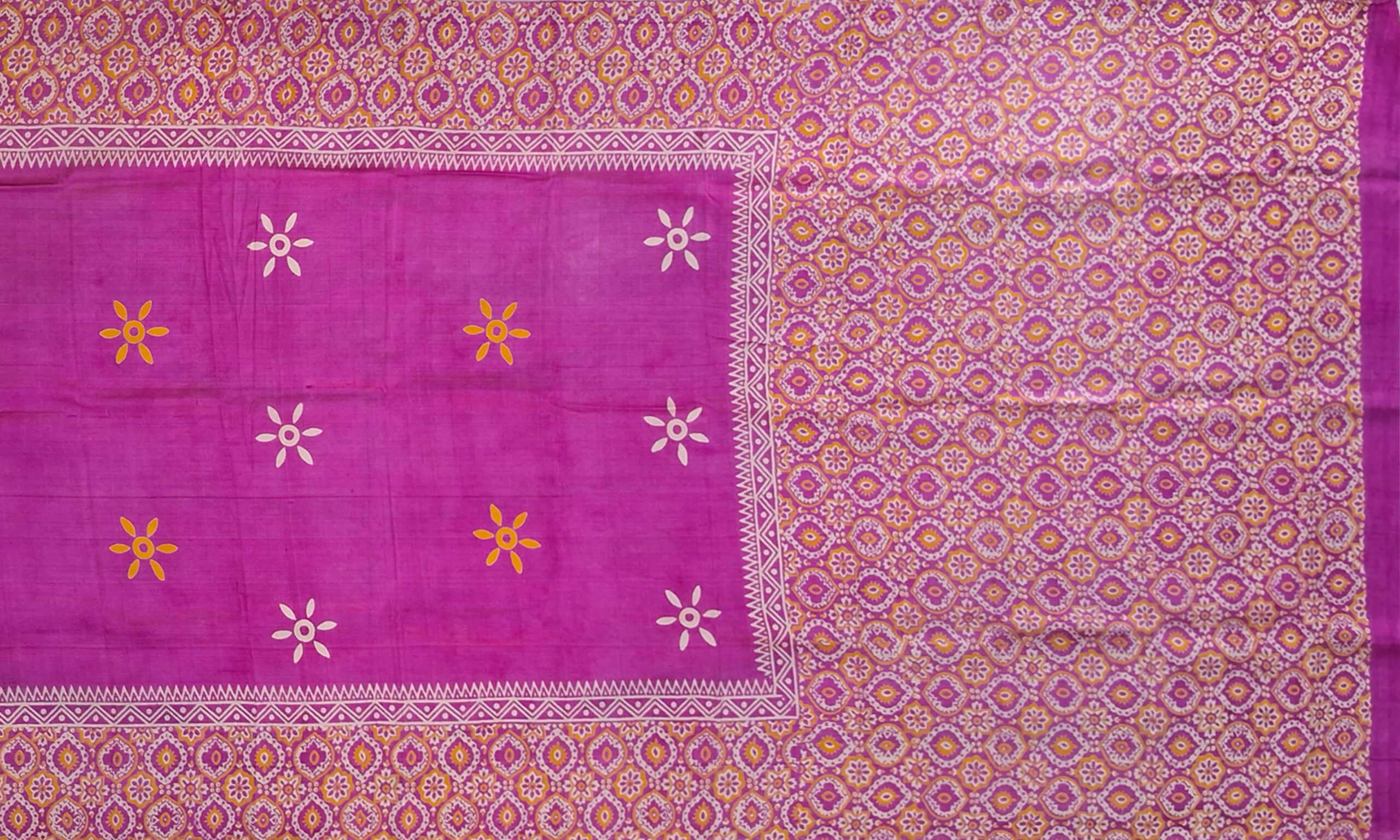 Hand block printed Pure Silk - Image 3