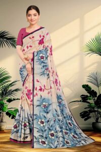 Hand Paint Tussar Silk