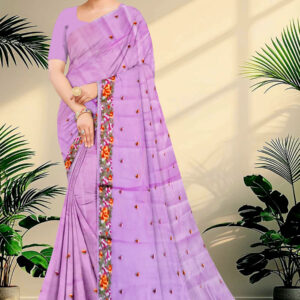 Embroidery Semi Silk Sarees