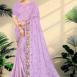 Embroidery Semi Silk Sarees
