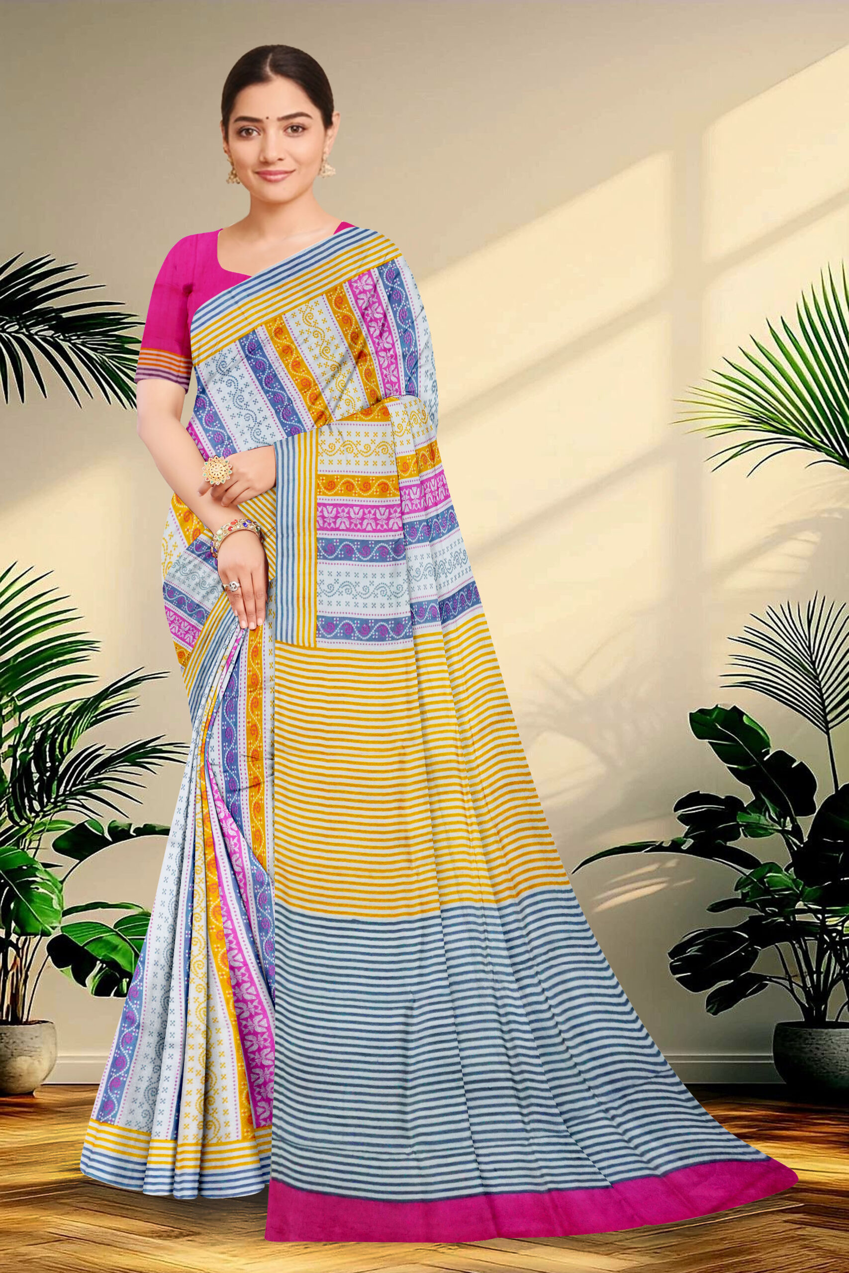 Screen printed Pure Silk