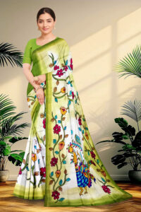 Pure Silk Sarees Hand Painted