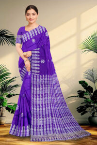 Hand block printed Katan Pure Silk