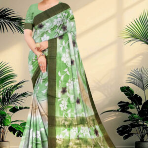 Hand Paint Tussar Silk