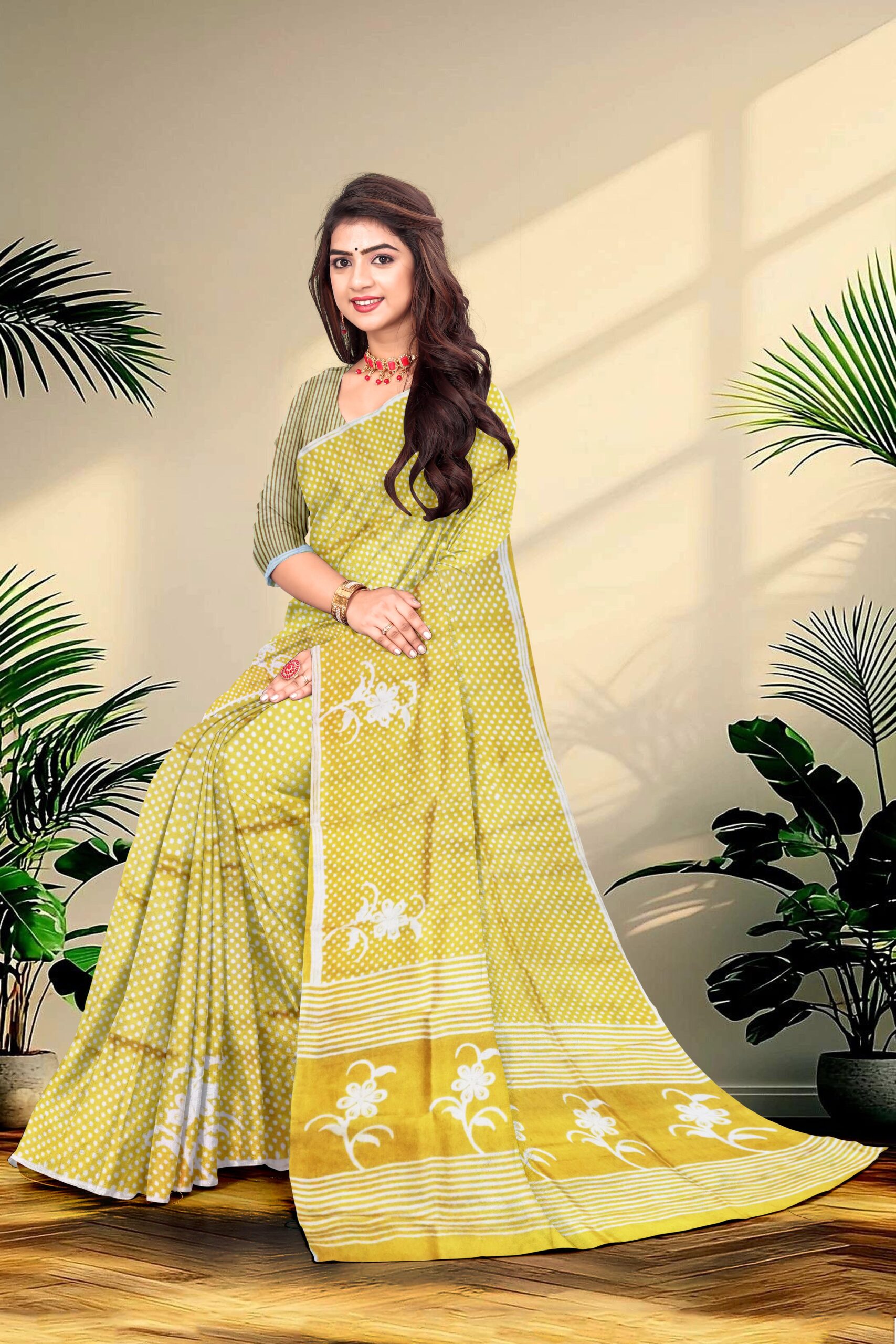 Hand block printed Pure Silk - Image 2