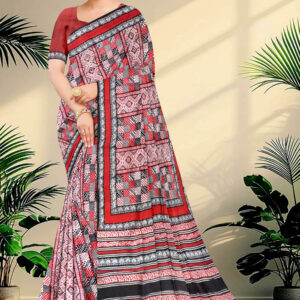 Hand block printed Pure Silk