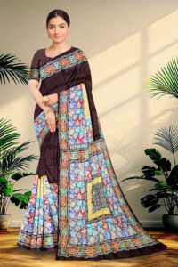 Hand block printed Pure Silk