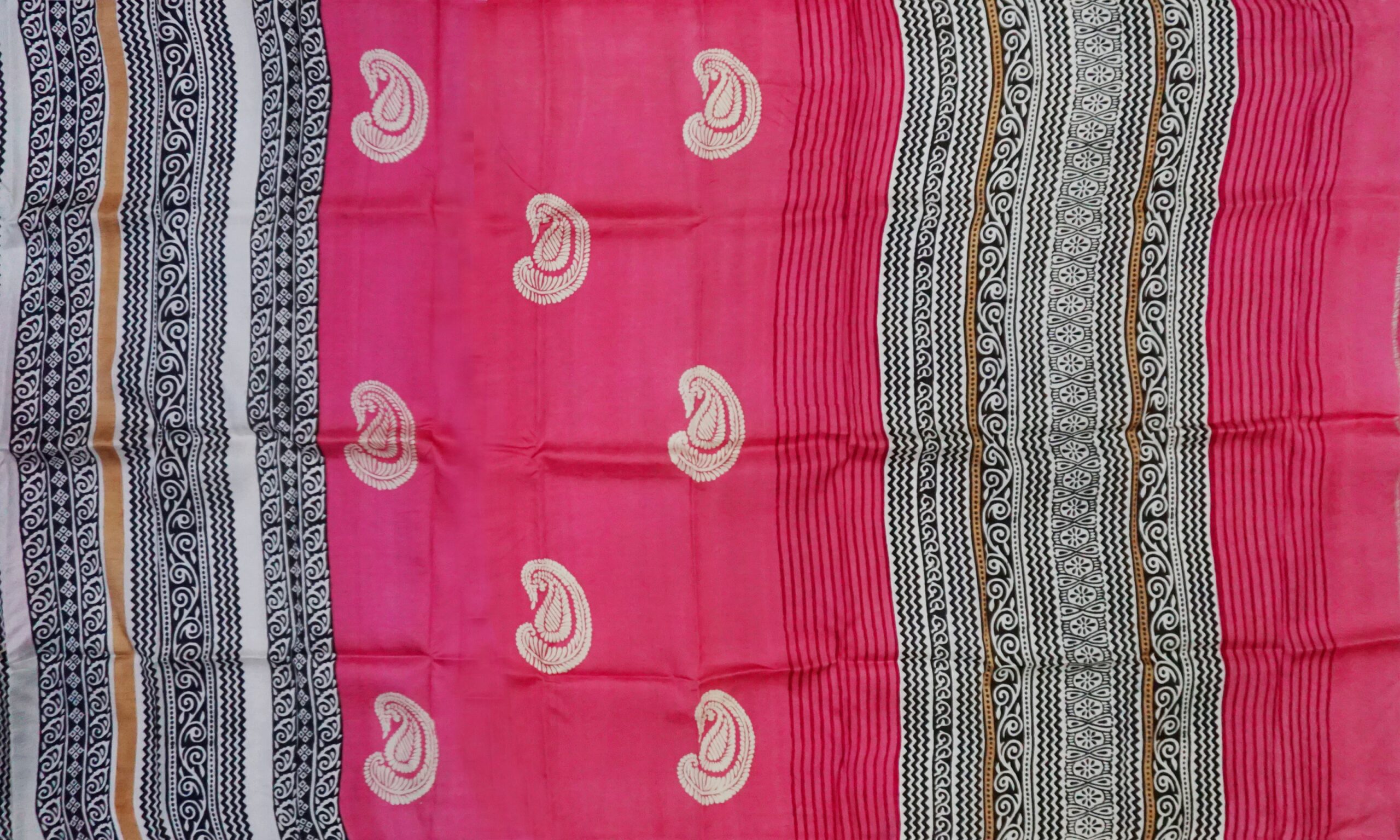 Hand block printed Pure Silk - Image 4