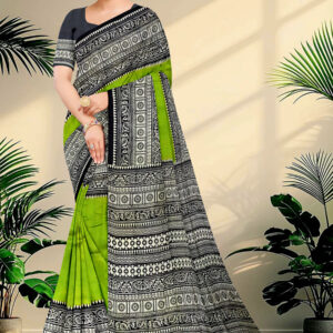 Hand block printed Pure Silk