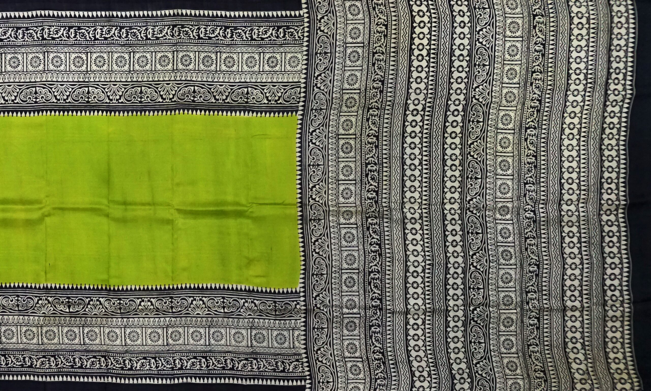 Hand block printed Pure Silk - Image 4