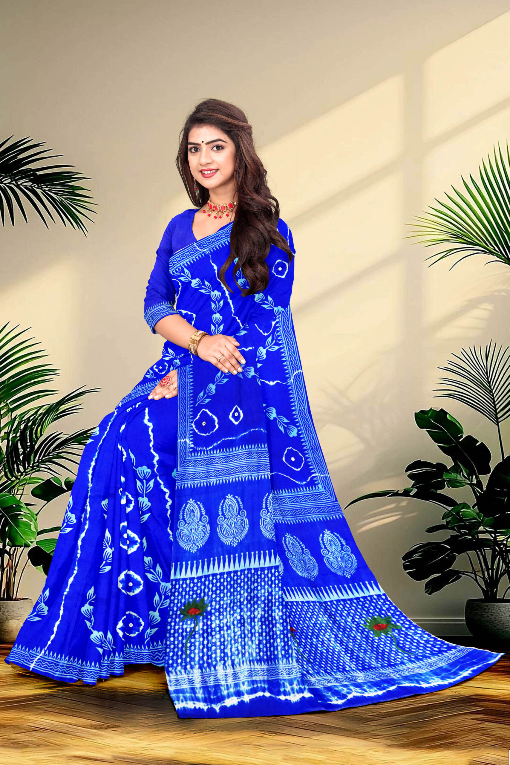Embroidery Pure Silk Saree - Image 2
