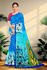 Pure Silk Sarees Hand Painted