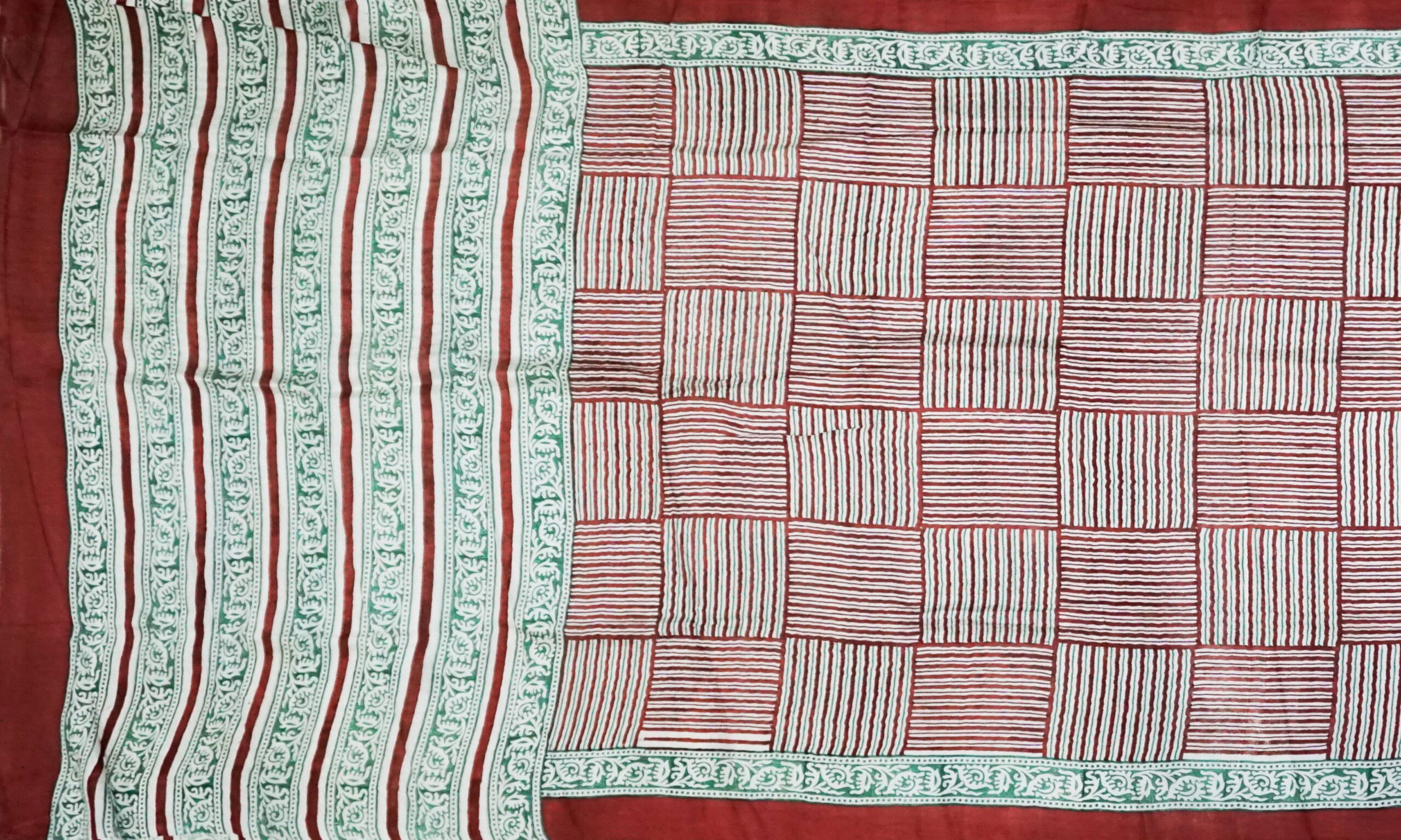 Hand block printed Pure Silk - Image 4