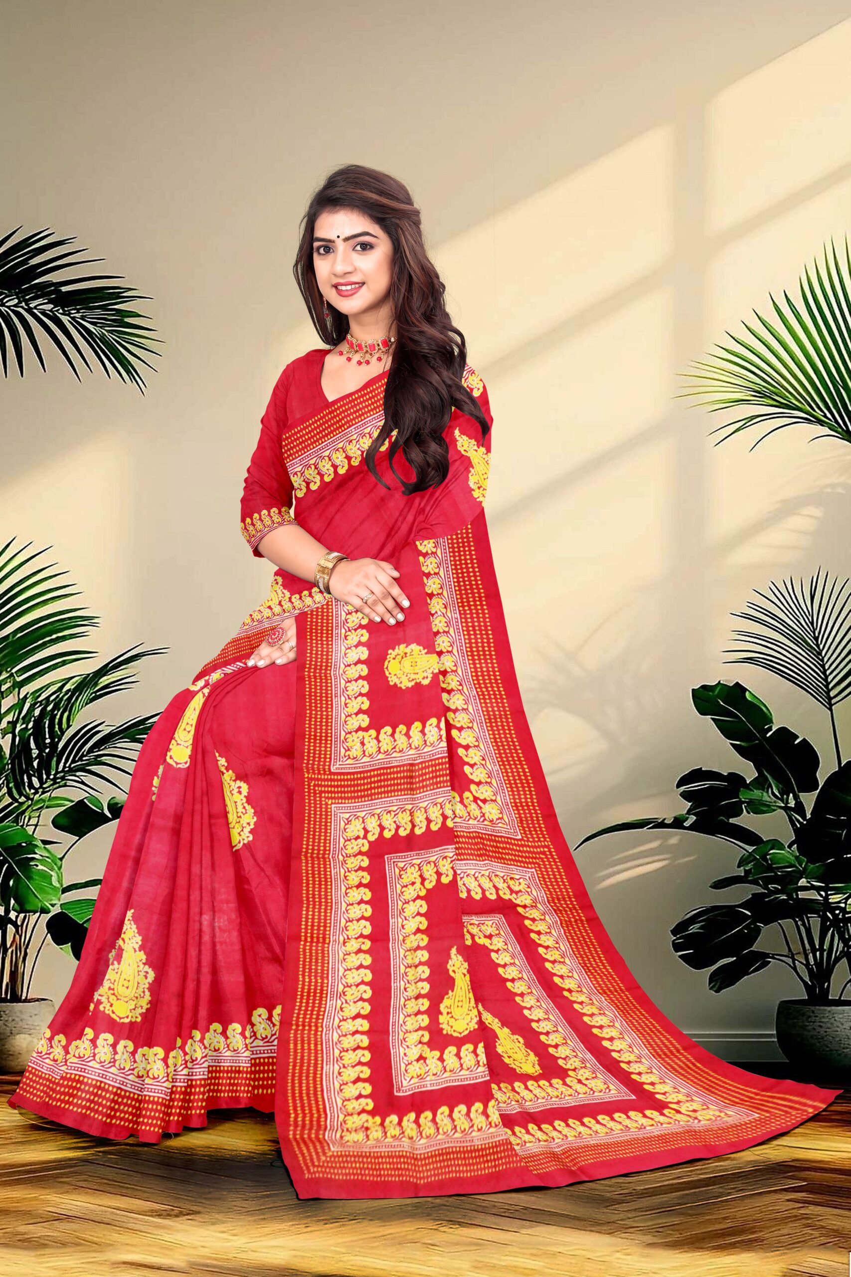 Hand block printed Pure Silk - Image 2