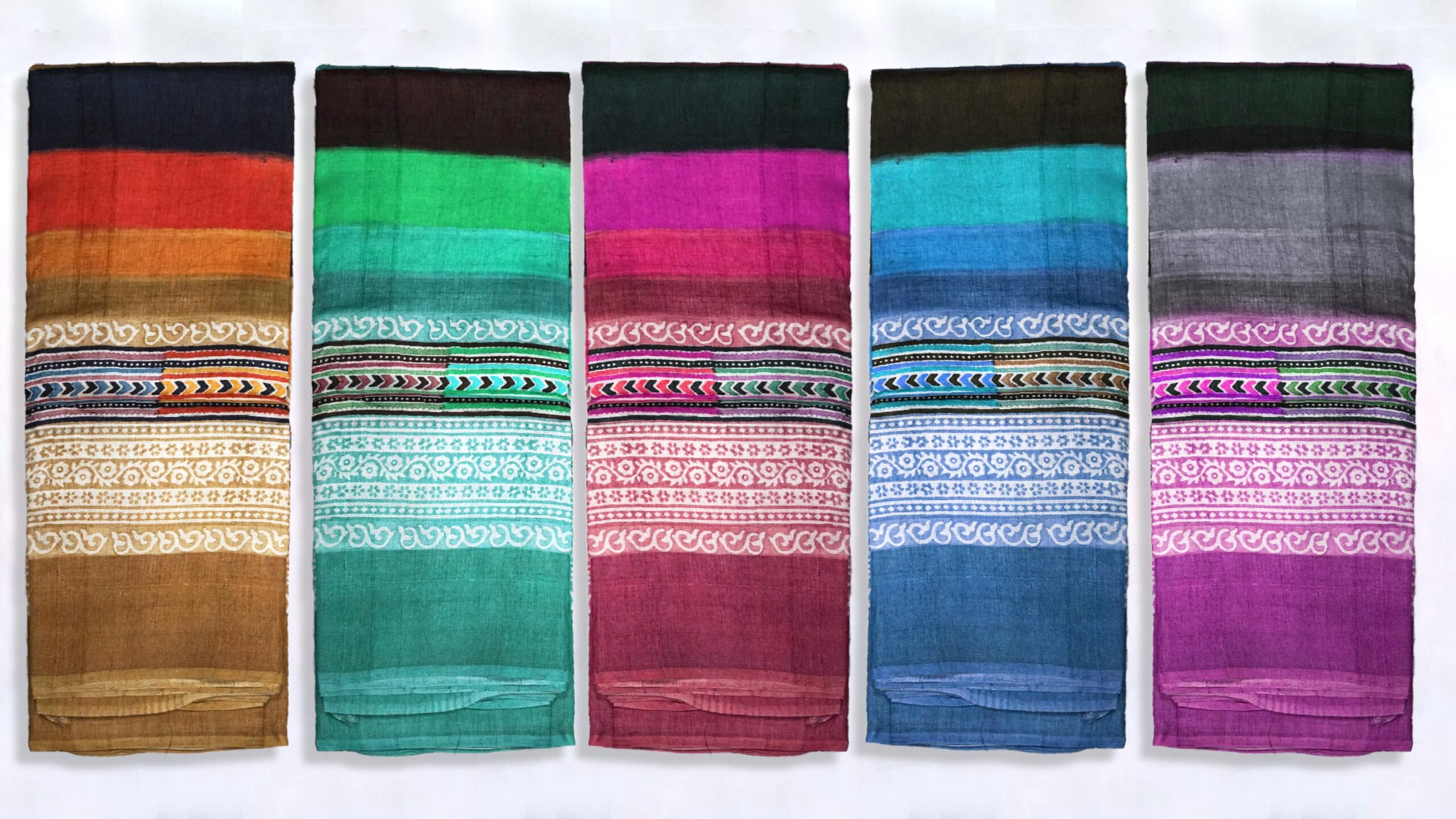 Block Printed Zari Tussar Saree - Image 3