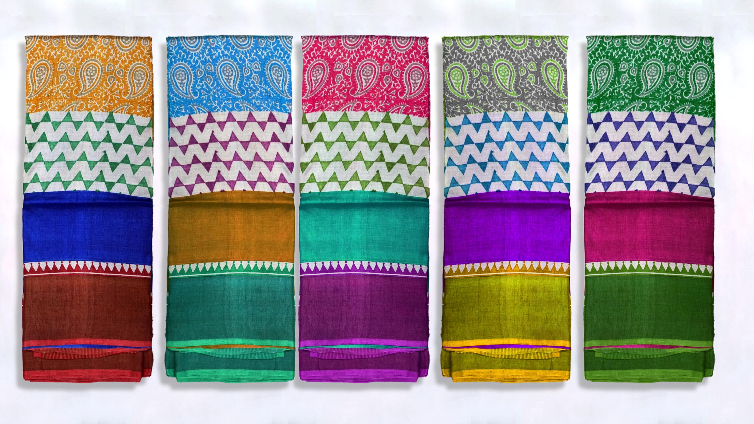 Block Printed Zari Tussar Saree - Image 4