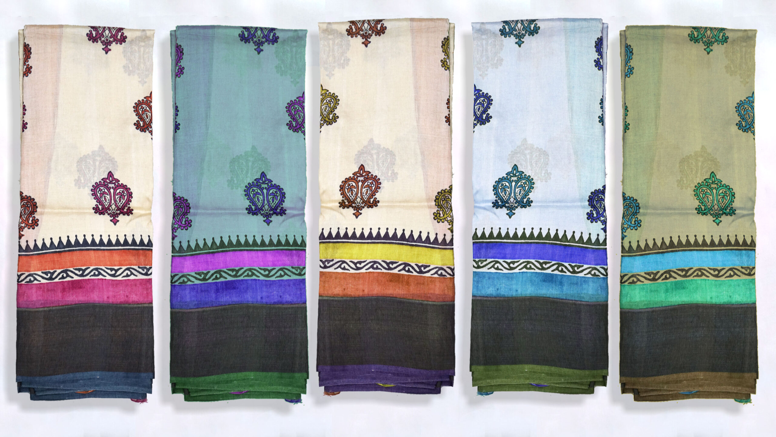 Block Printed Zari Tussar Saree - Image 4