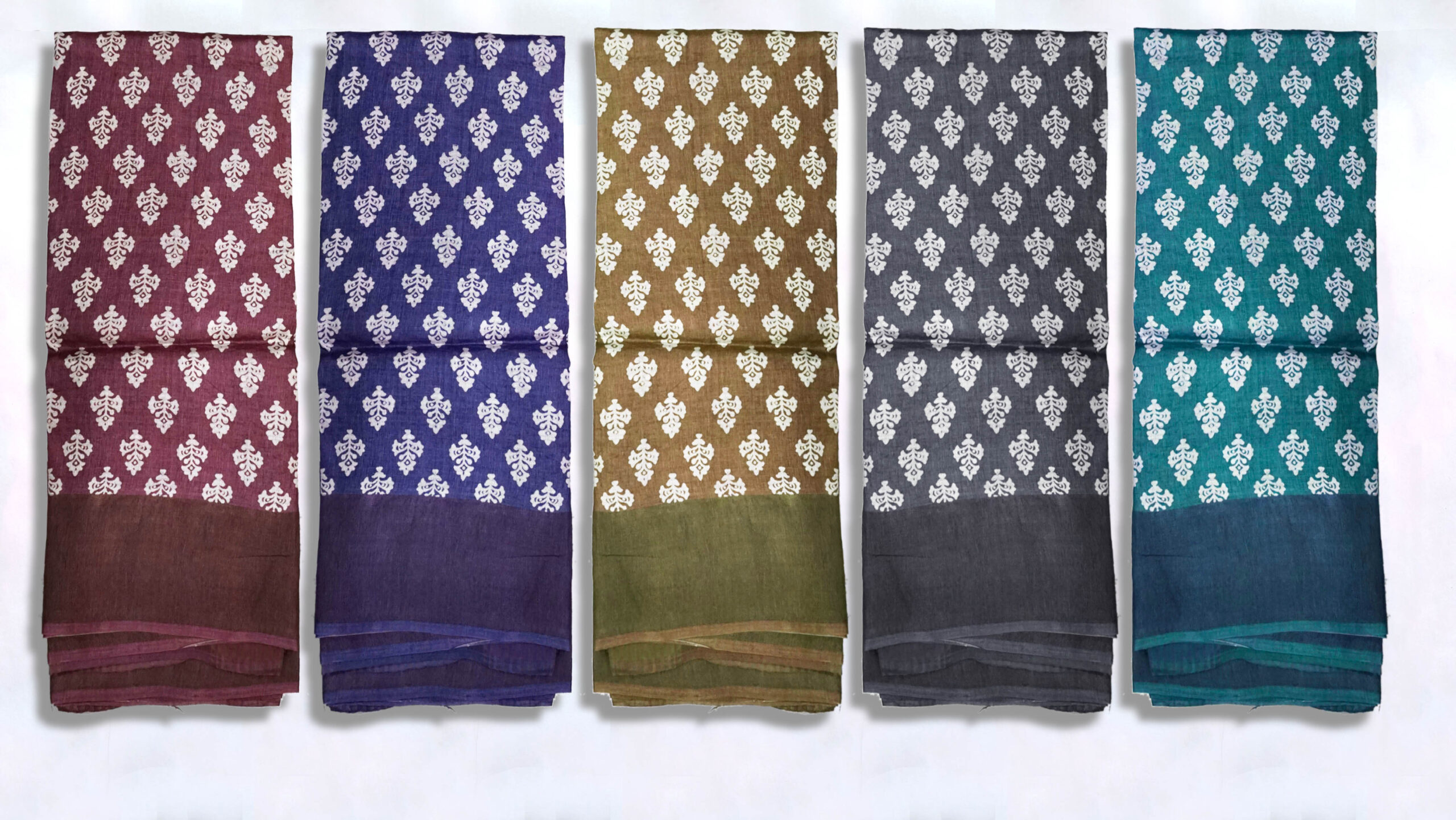 Block Printed Zari Tussar Saree - Image 4
