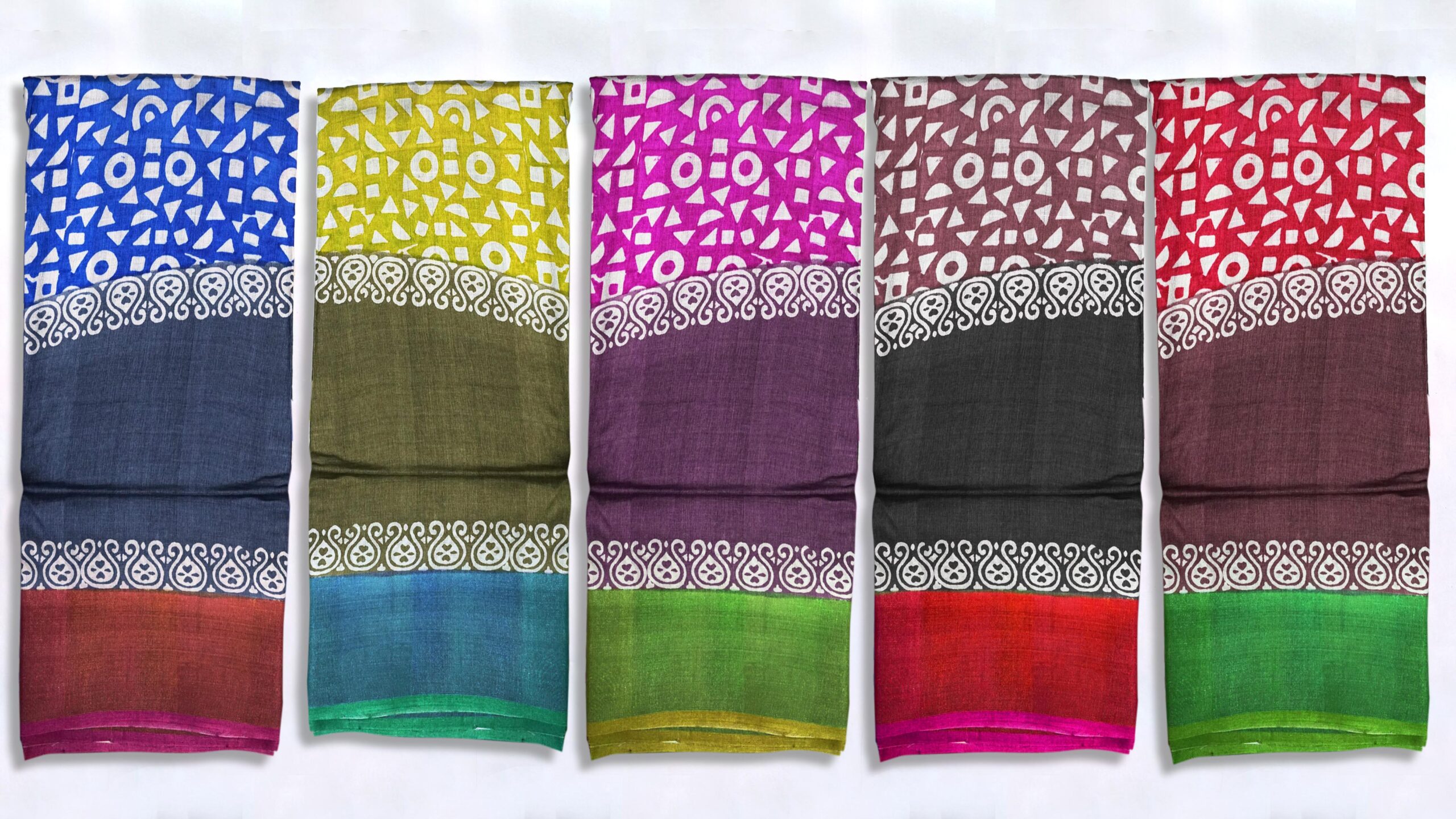 Block Printed Zari Tussar Saree - Image 4