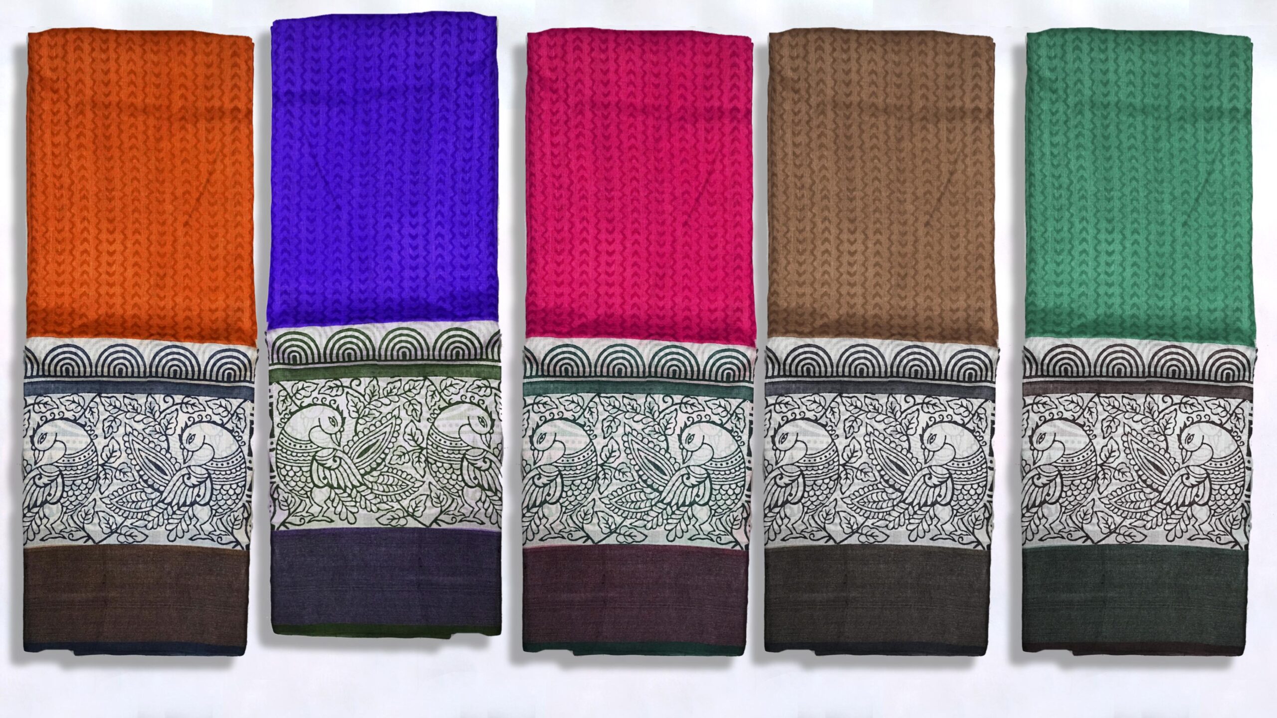 Block Printed Zari Tussar Saree - Image 4