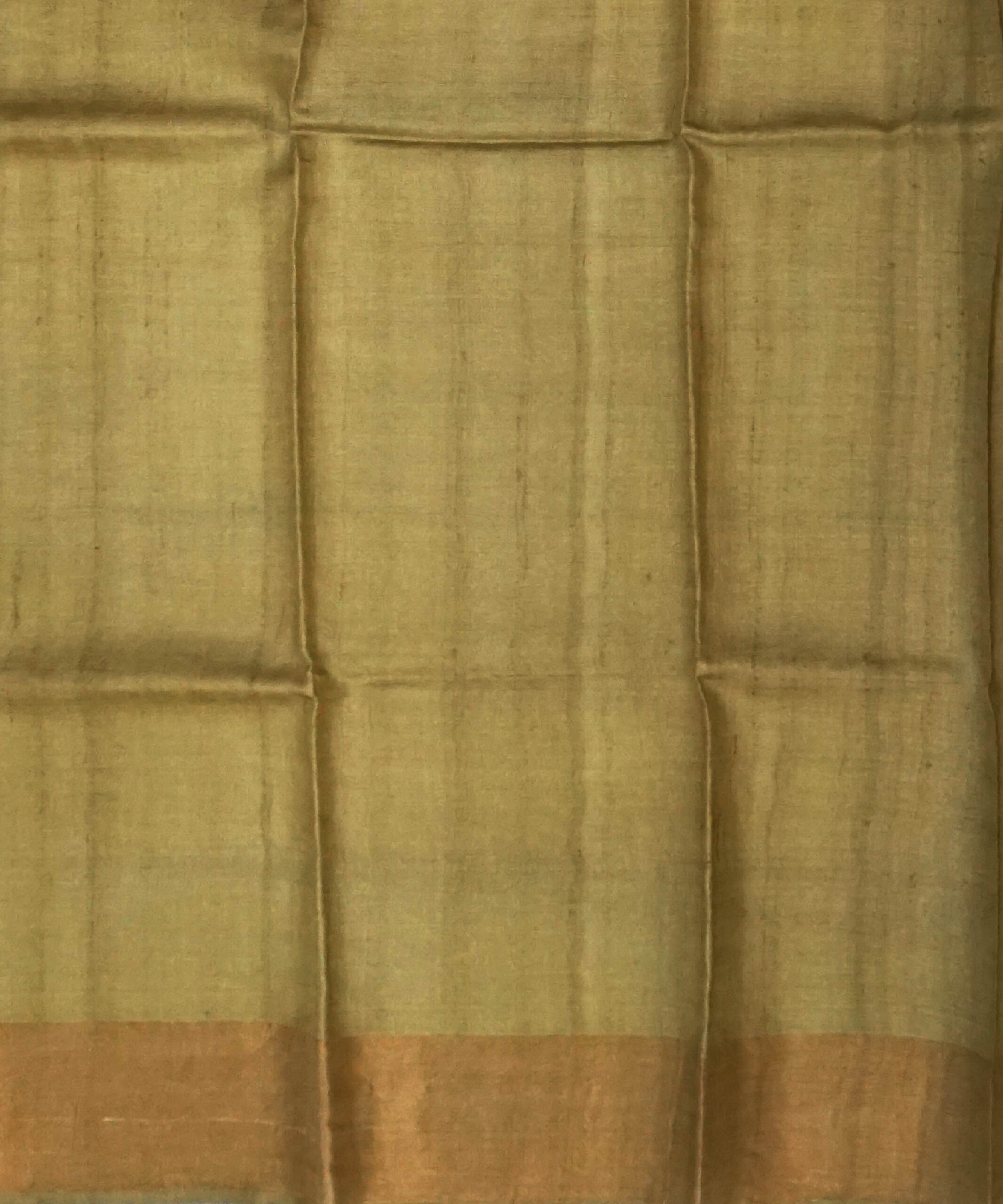 Block Printed Zari Tussar Saree - Image 5