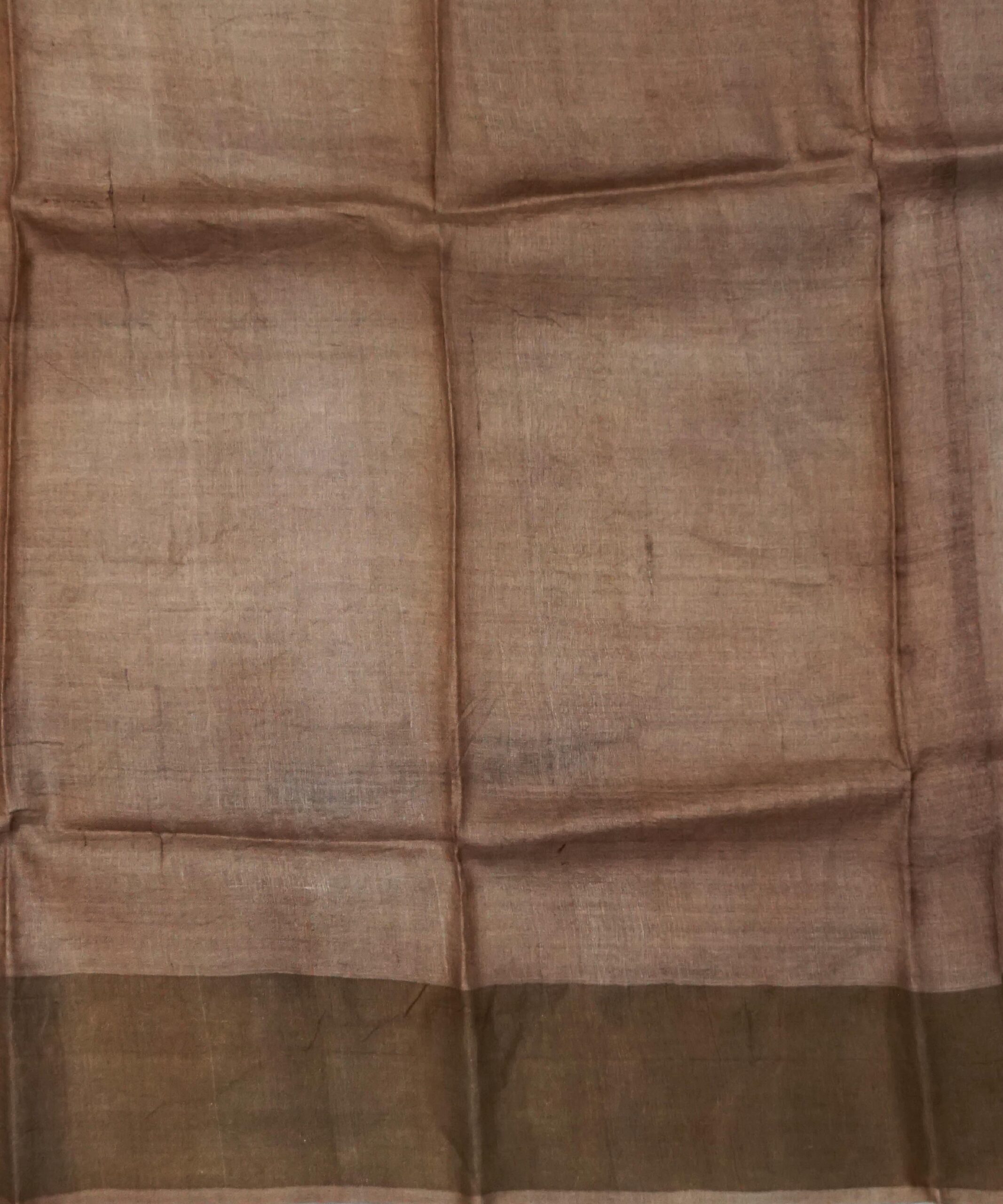 Block Printed Zari Tussar Saree - Image 5
