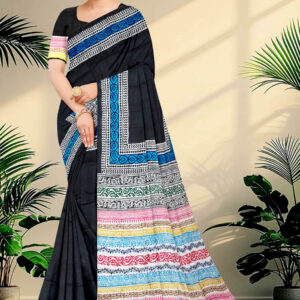 Hand block printed Pure Silk