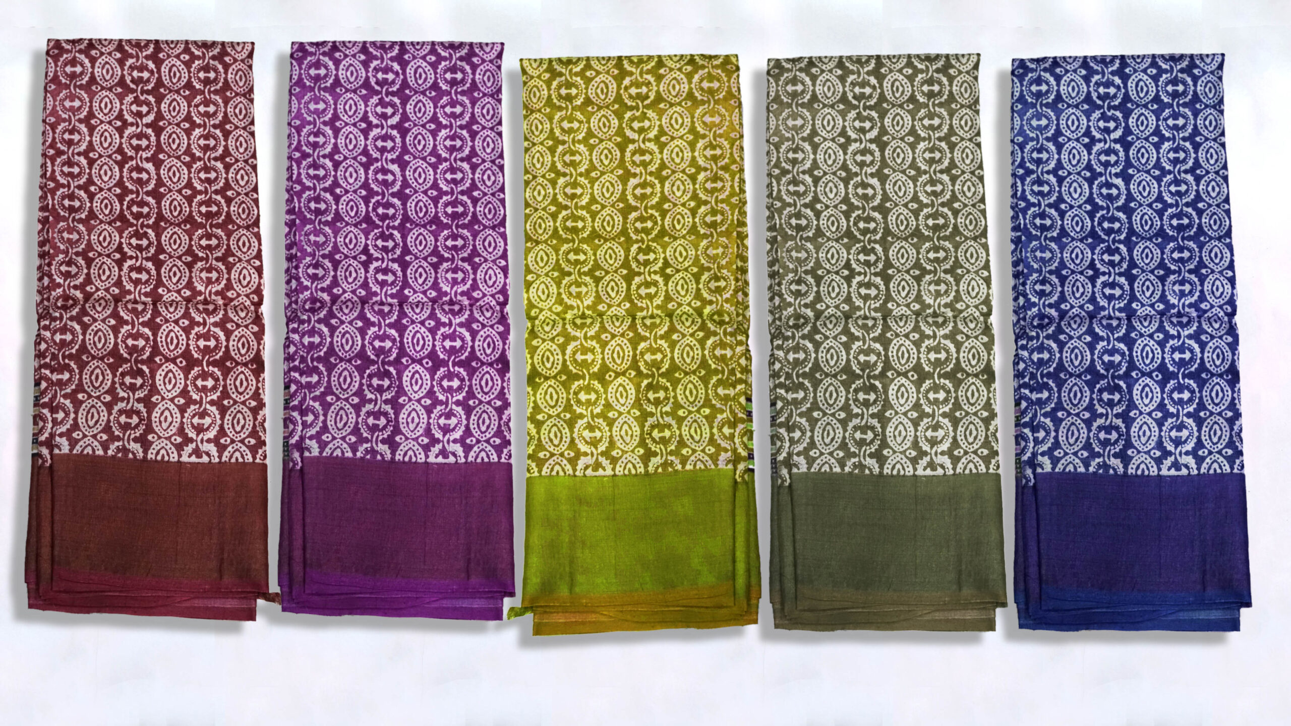 Block Printed Zari Tussar Saree - Image 4
