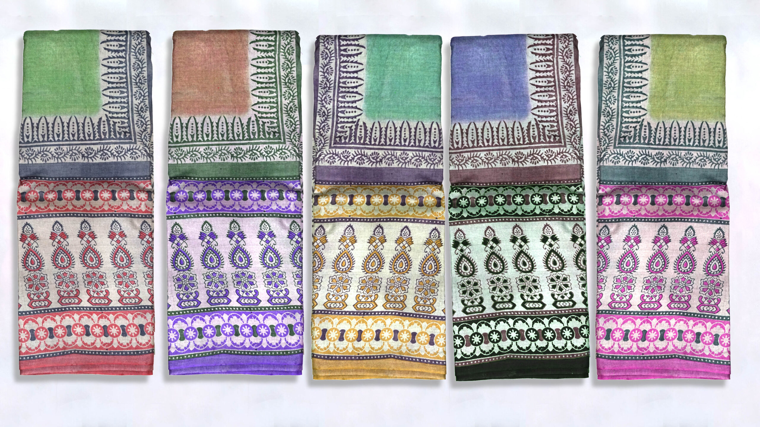 Block Printed Zari Tussar Saree - Image 4