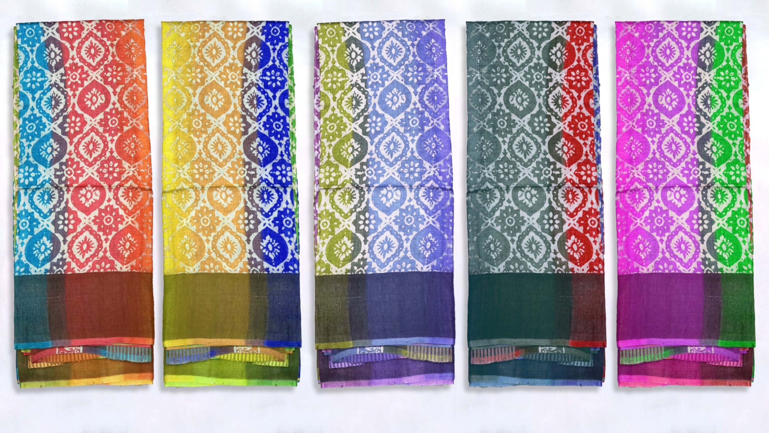 Block Printed Zari Tussar Saree - Image 4