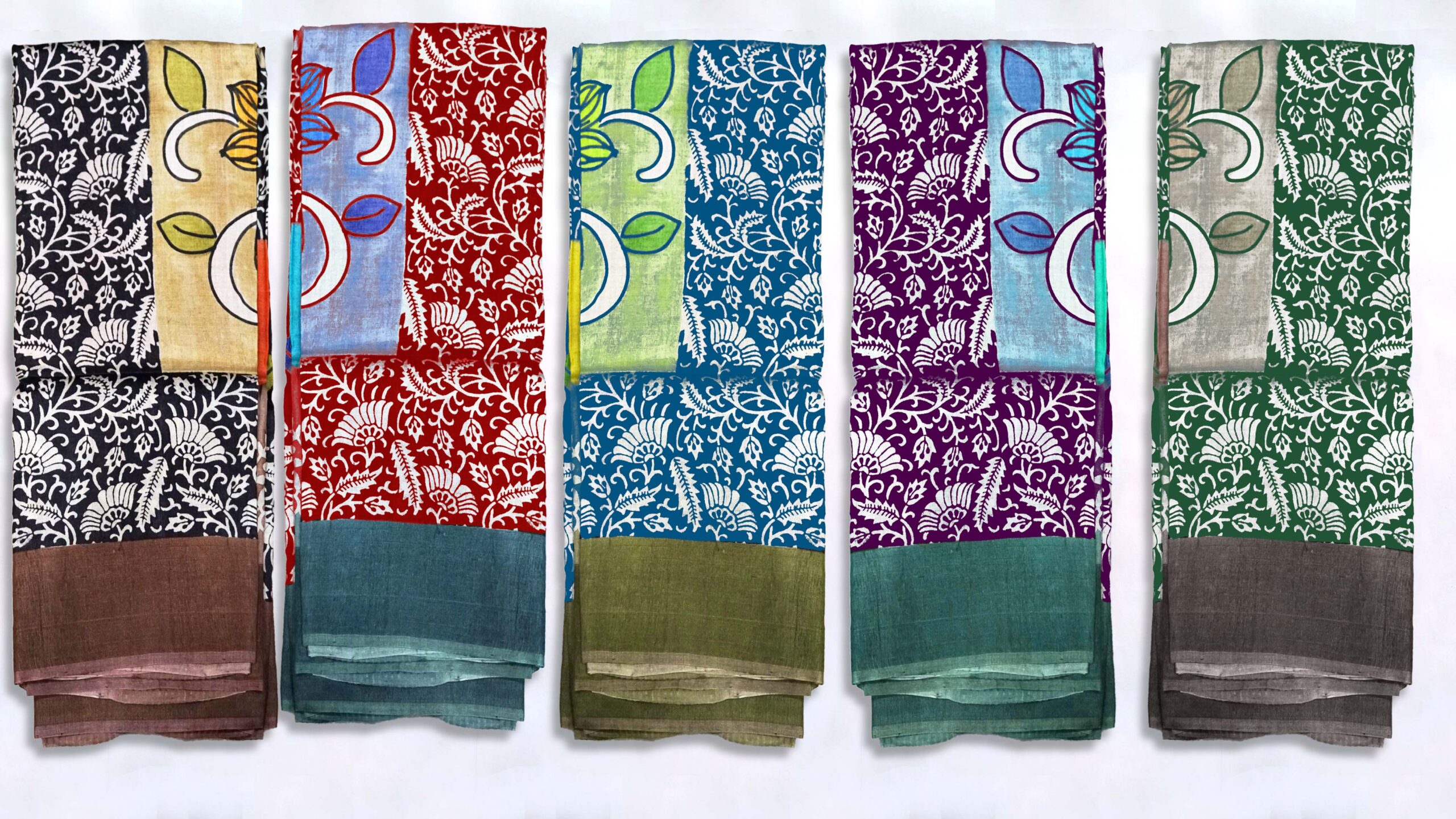 Block Printed Zari Tussar Saree - Image 4