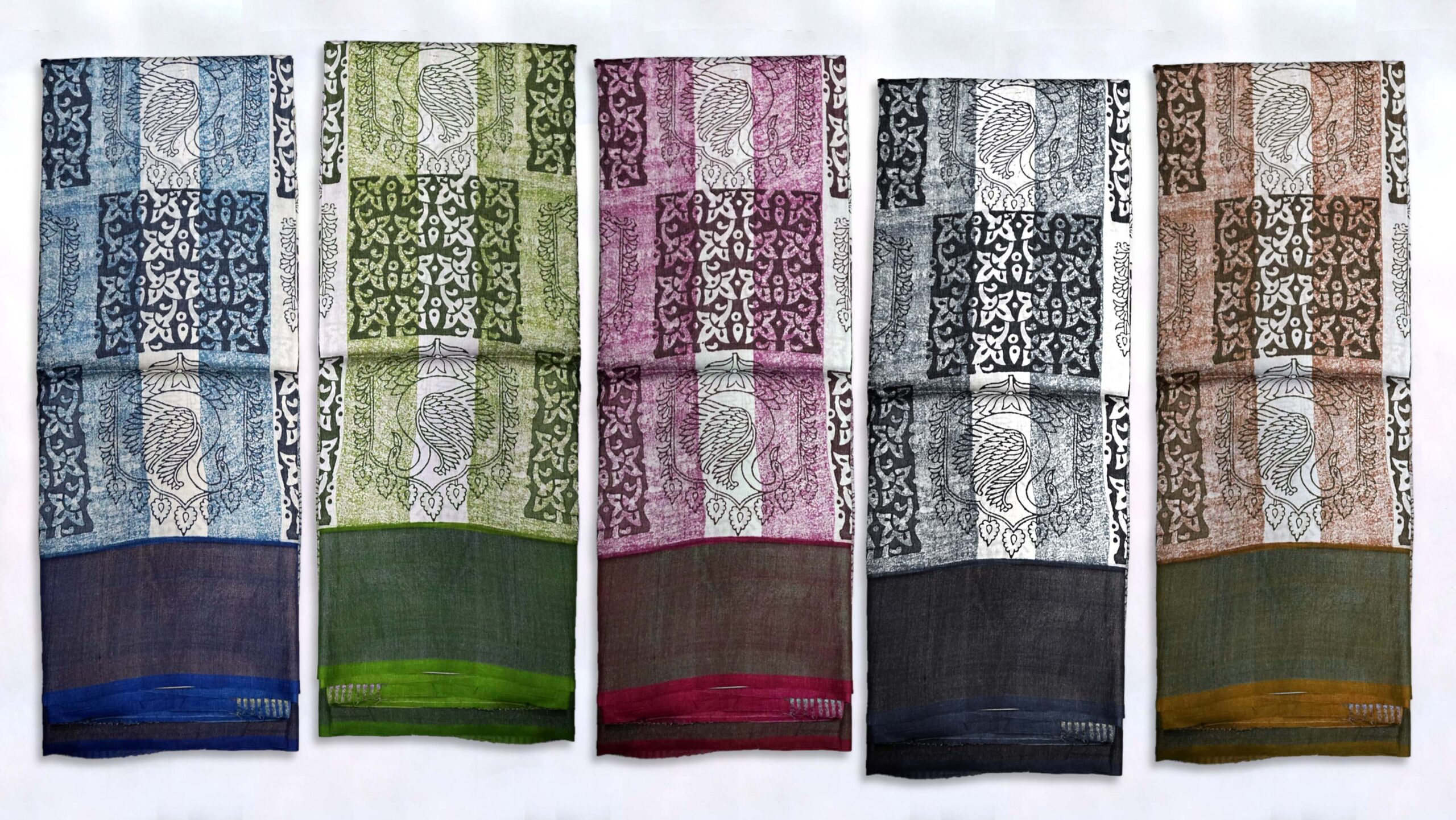 Block Printed Zari Tussar Saree - Image 4