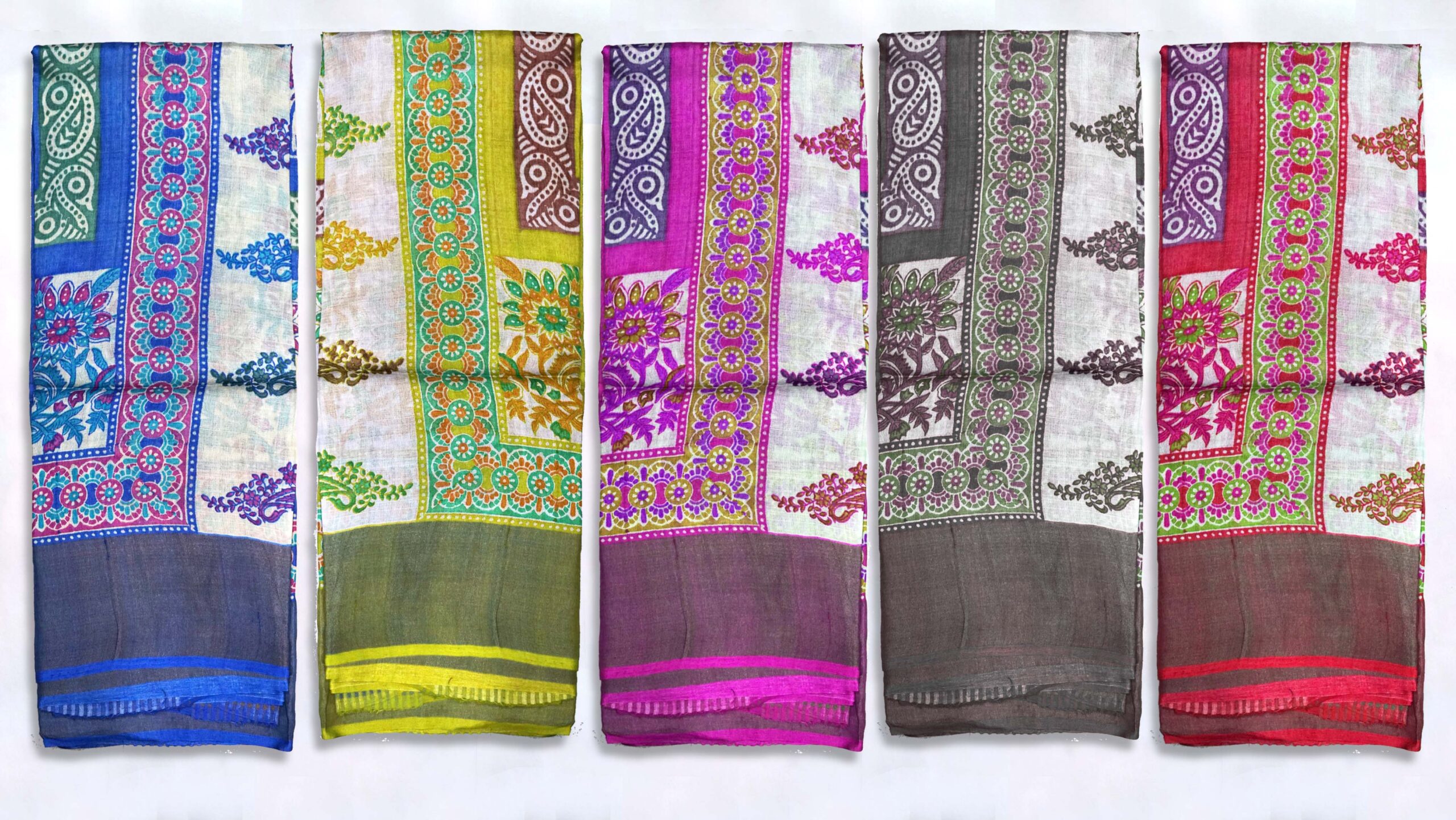 Block Printed Zari Tussar Saree - Image 3