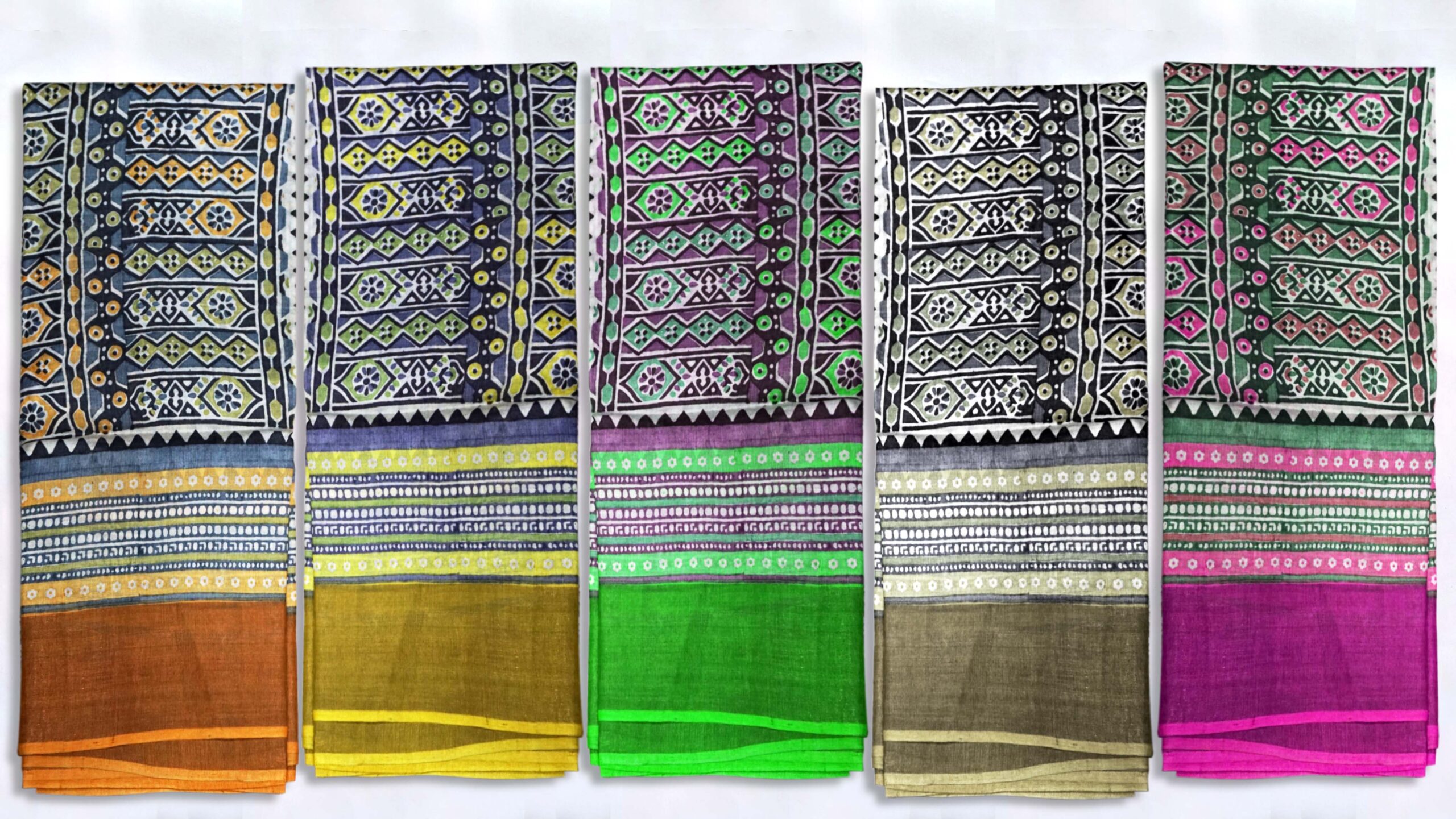 Block Printed Zari Tussar Saree - Image 4