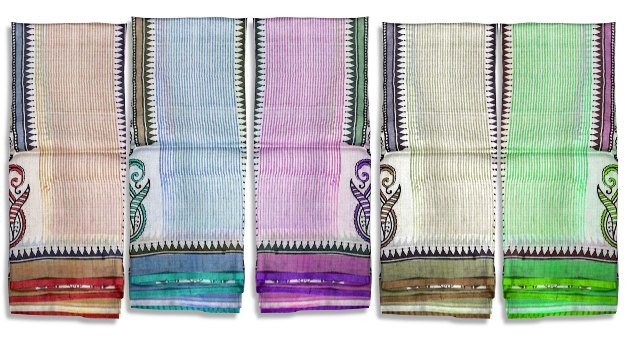 Block Printed Zari Tussar Saree - Image 4