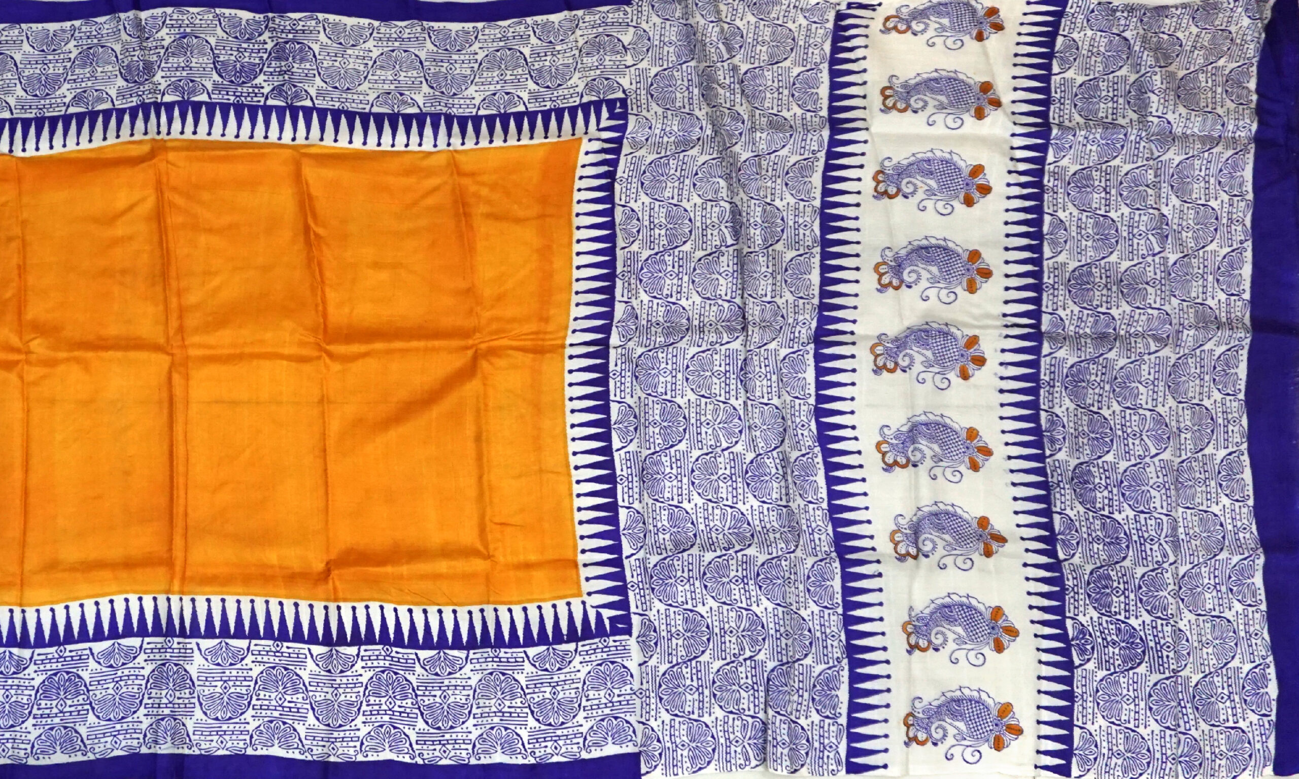 Hand block printed Pure Silk - Image 2