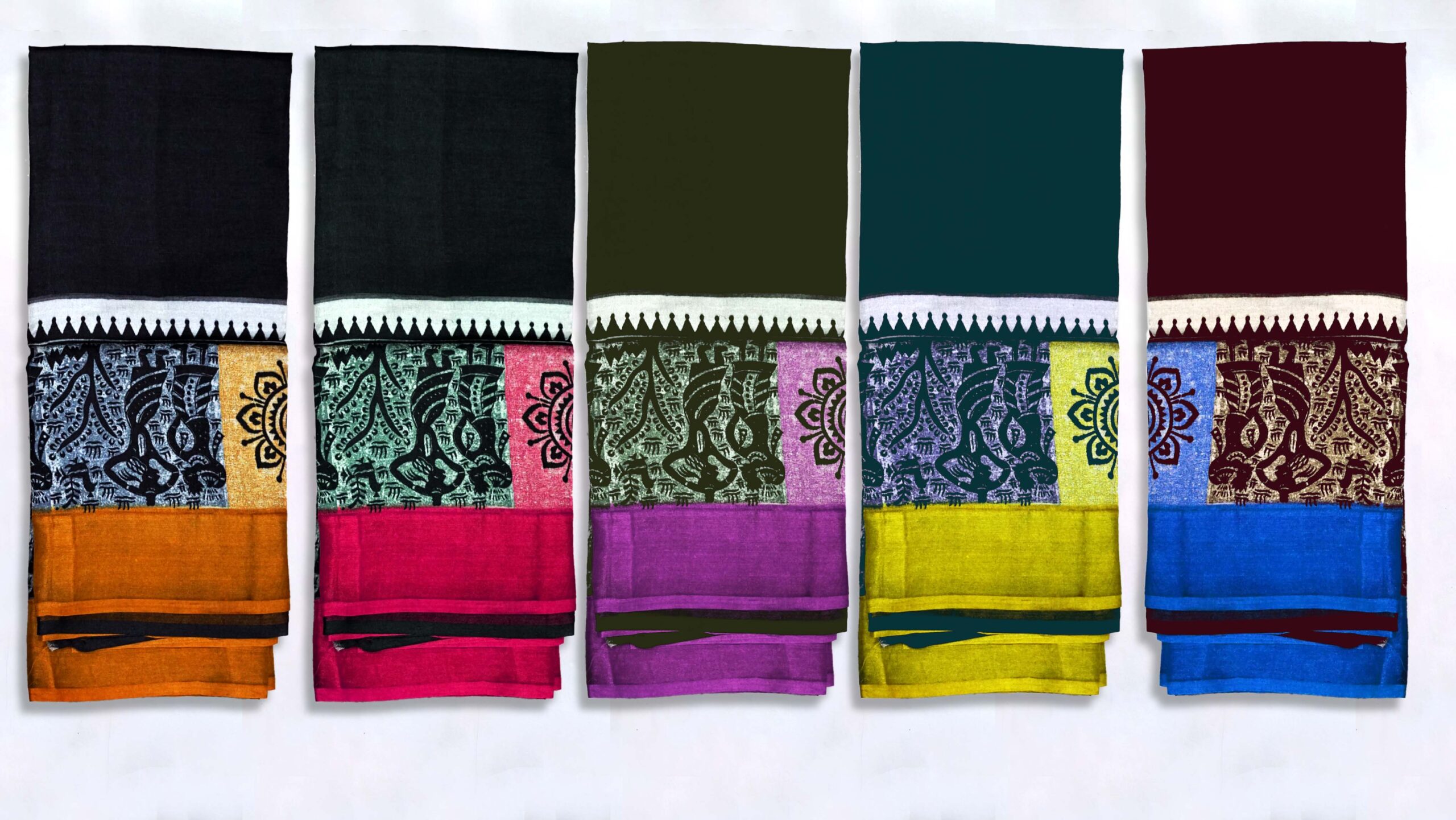 Block Printed Zari Tussar Saree - Image 4