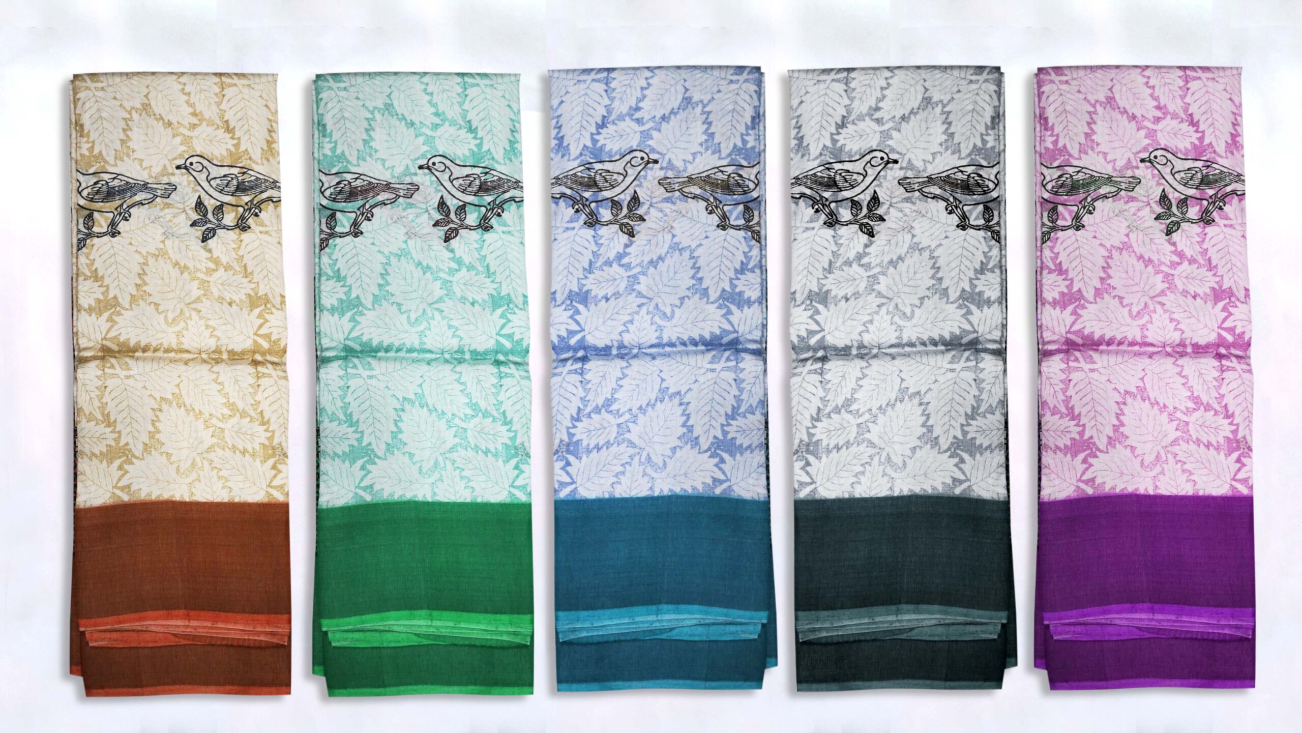 Block Printed Zari Tussar Saree - Image 4