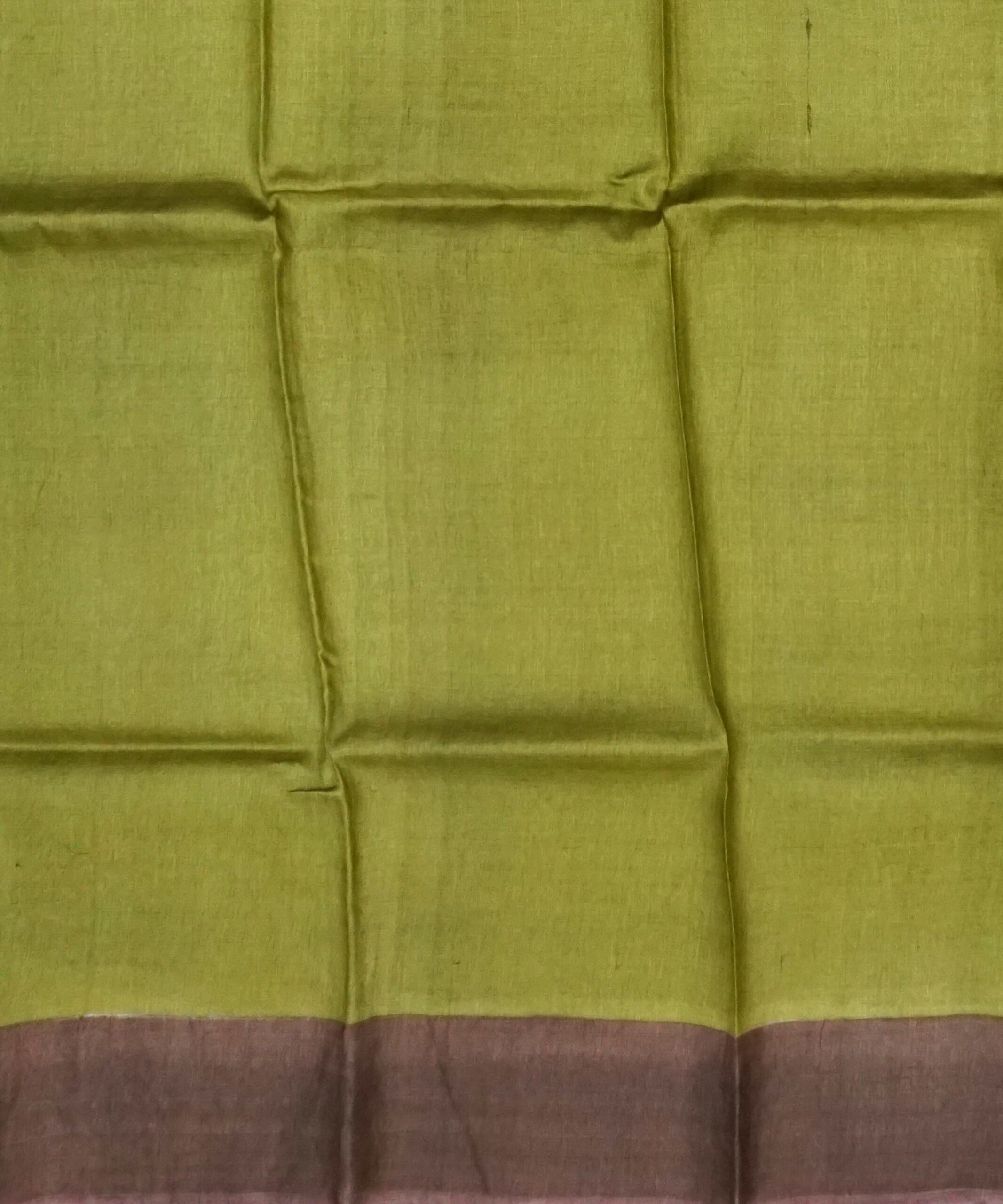 Block Printed Zari Tussar Saree - Image 5