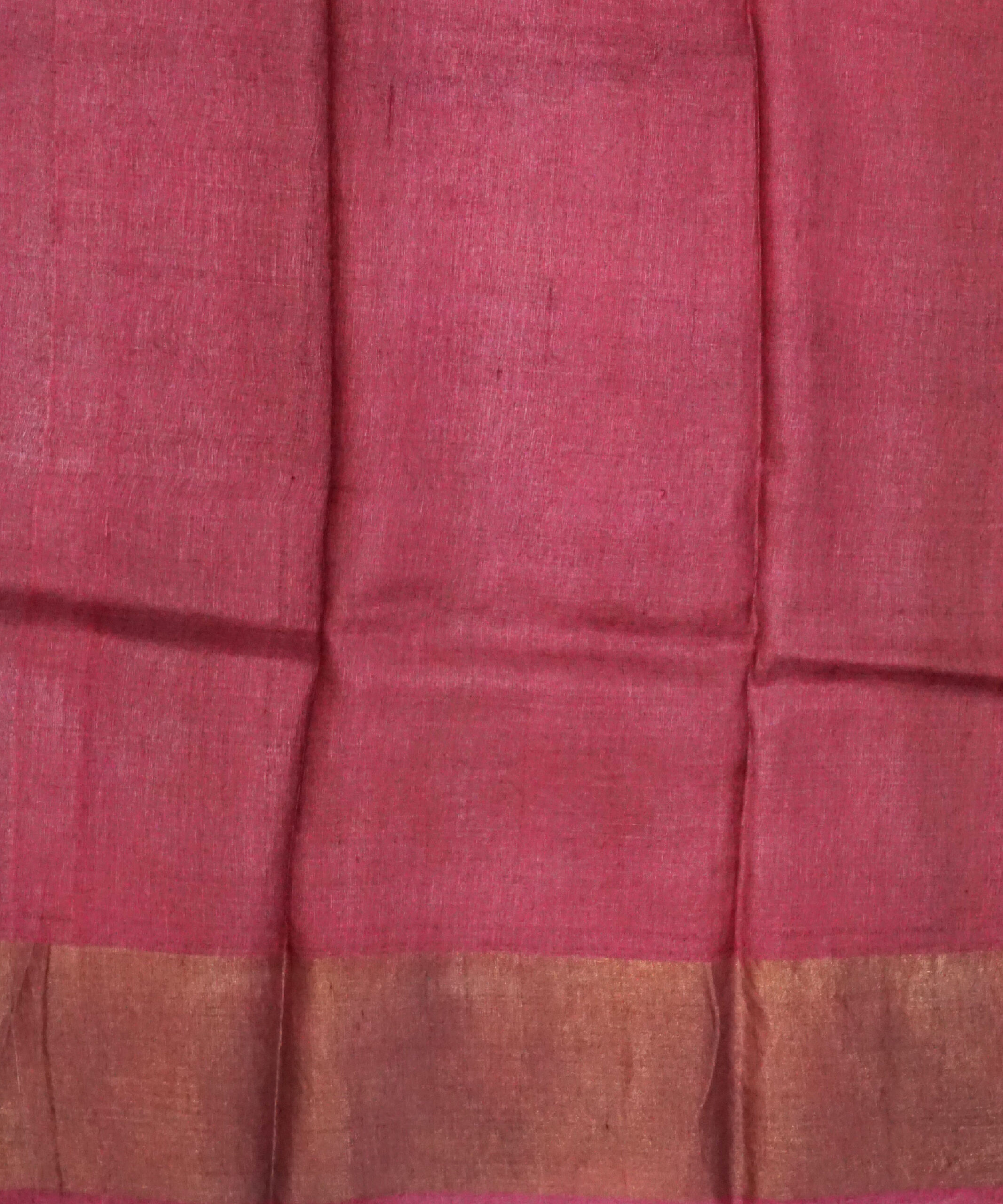 Block Printed Zari Tussar Saree - Image 5